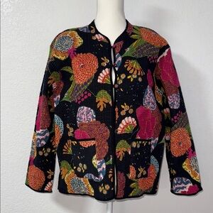 Colorful Women's Jacket with Floral Design